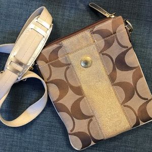 Coach Gold/Tan Crossbody